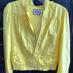 Juicy Couture Bright Yellow Hooded rain Jacket tweens